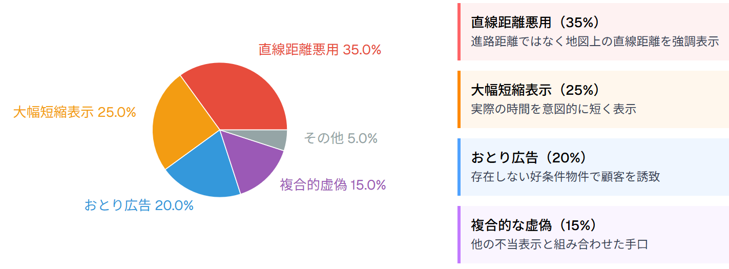 虚偽・誇大表示の手口と発生率